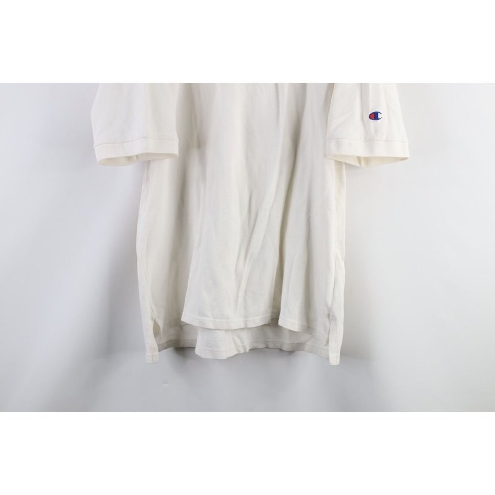 Vtg 90s Champion Mens XL Spell Out Ohio State University Golf Polo Shirt White - Picture 3 of 12